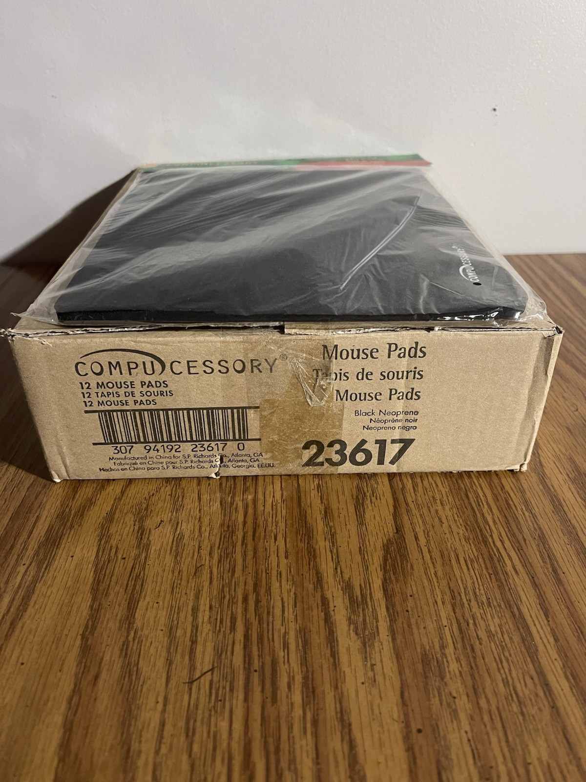 Full Box of 12 Compucessory Economy Mouse Pad - Black (CCS23617)