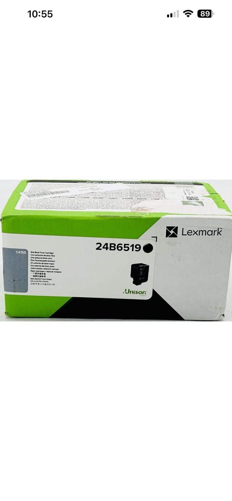NEW GENUINE LEXMARK 24B6519 BLACK TONER CARTRIDGE NEW IN BOX