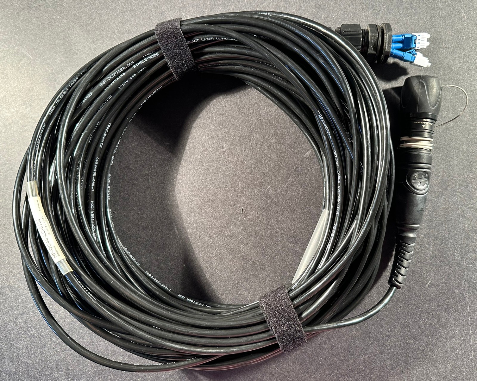 Camplex opticalCON QUAD NKO4S to (4) LC Single Mode Fiber Breakout Cable, 100ft