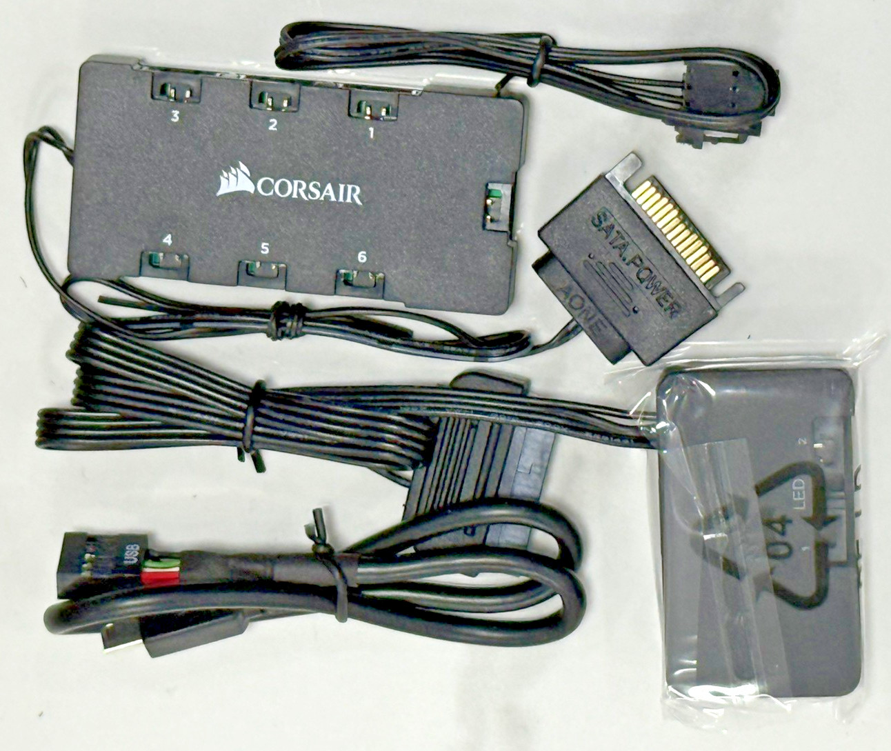 Bundle of Corsair RGB Fan LED Hub & iCUE Lighting Node PRO RGB Lighting Control