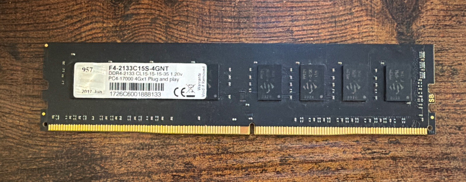 G.SKILL 4GB DDR4 2133 PC4-17000 Desktop RAM Memory DIMM 288-Pin CL15 1.2V UDIMM