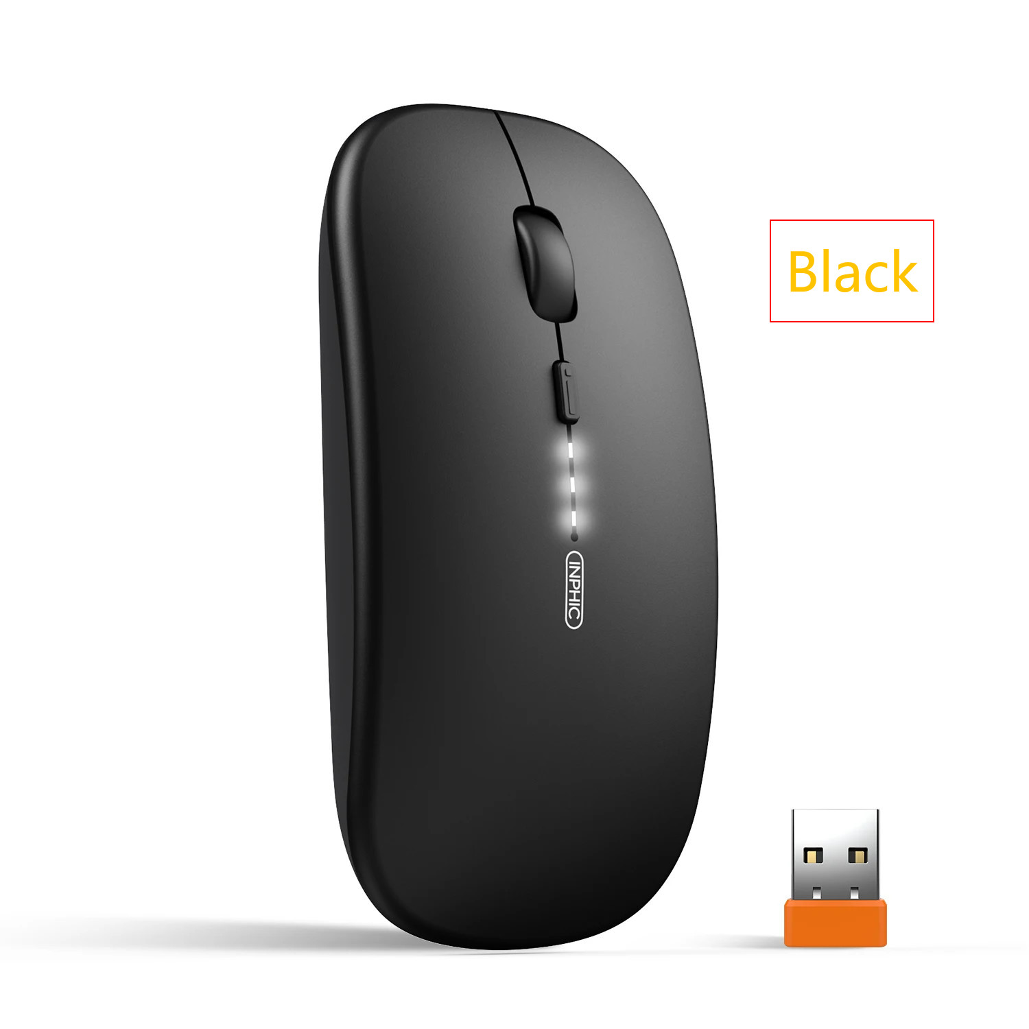 INPHIC Rechargeable 2.4G Optical Wireless Mouse Cordless Mice USB Nano Receiver