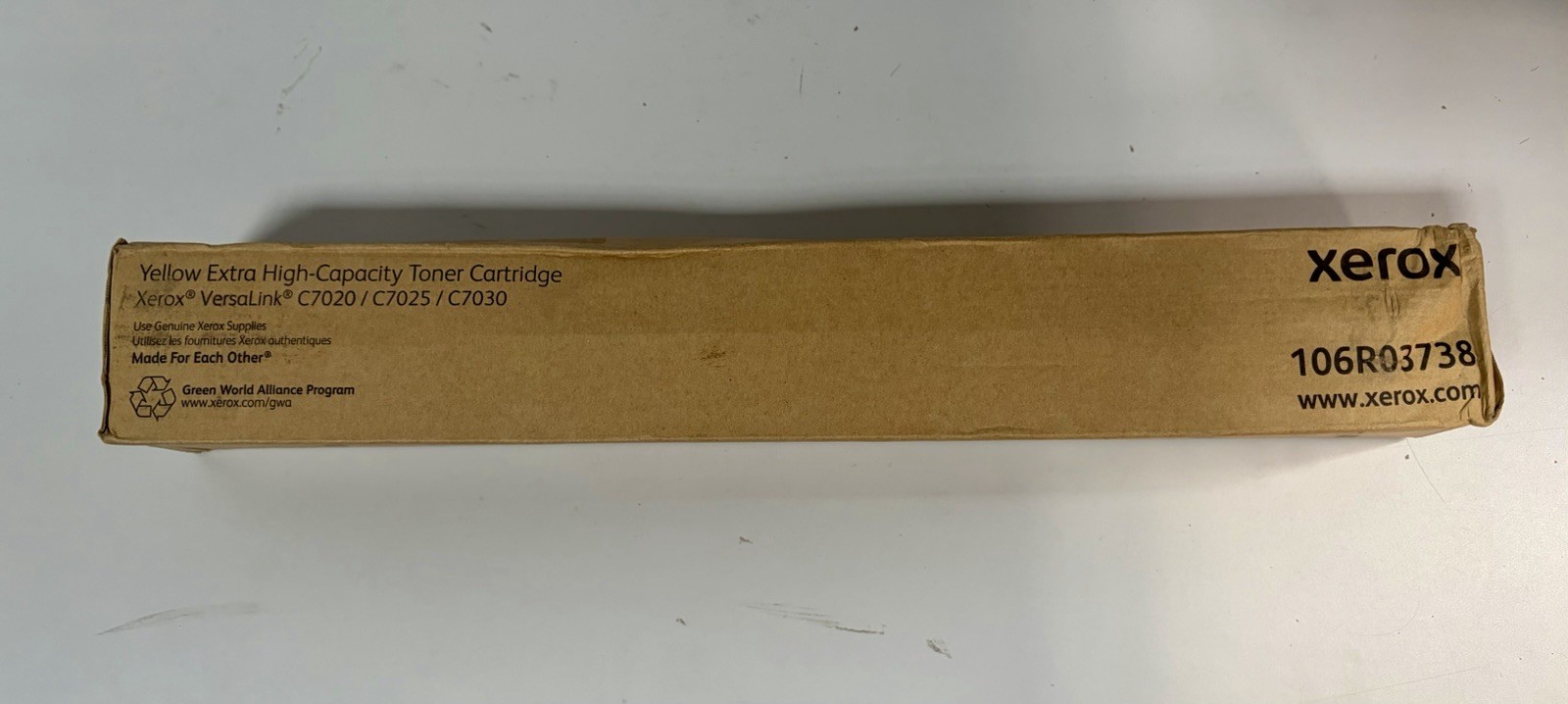 GENUINE XEROX EXTRA HIGH CAPACITY YELLOW TONER CARTRIDGE - 106R03738 - VERSALINK