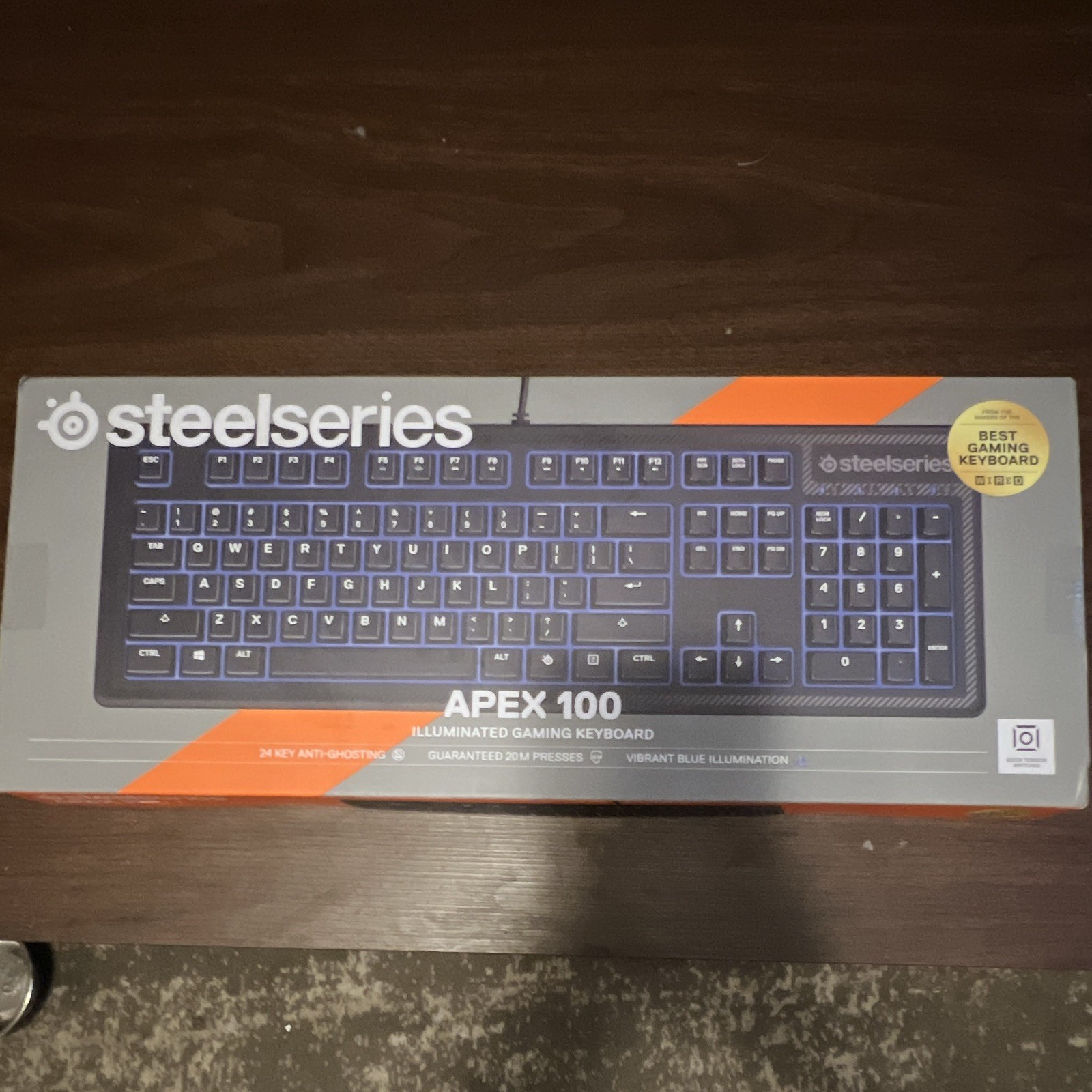 SteelSeries Apex 100 Illuminated Wired USB Gaming Keyboard Black QWERTY