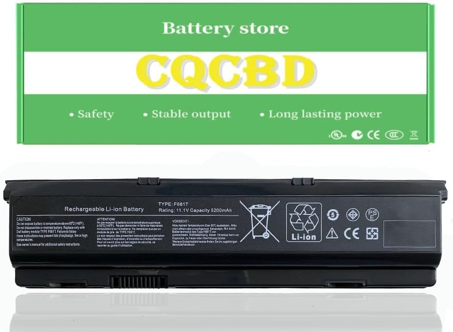 Replacement Battery for Dell Alienware M15X R1 D15X P08G D951T F681T T780R
