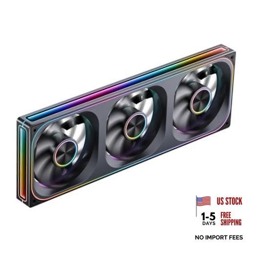 ZA-360B PC Case Fan,All(3)-in-One,Single Frame Unit with 3x120mm 360mm Black