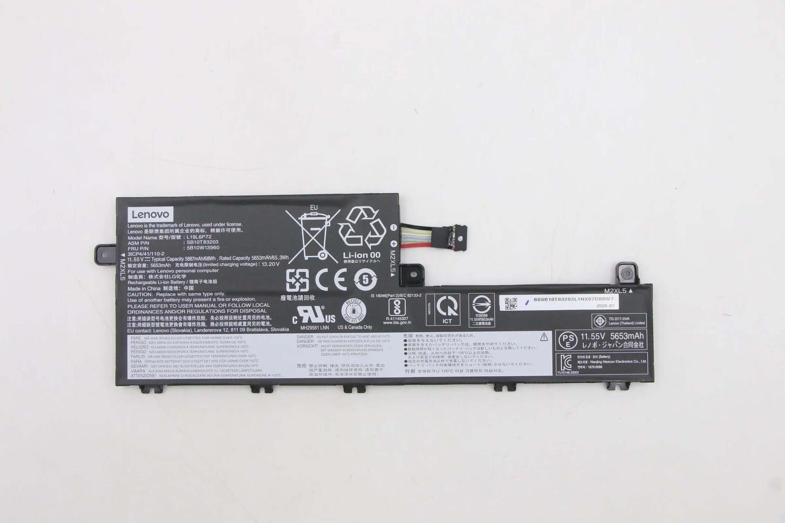 Genuine Battery L19L6P72 For Lenovo ThinkPad P15v Gen1 20TQ 20TR  T15p 20TN 20TM