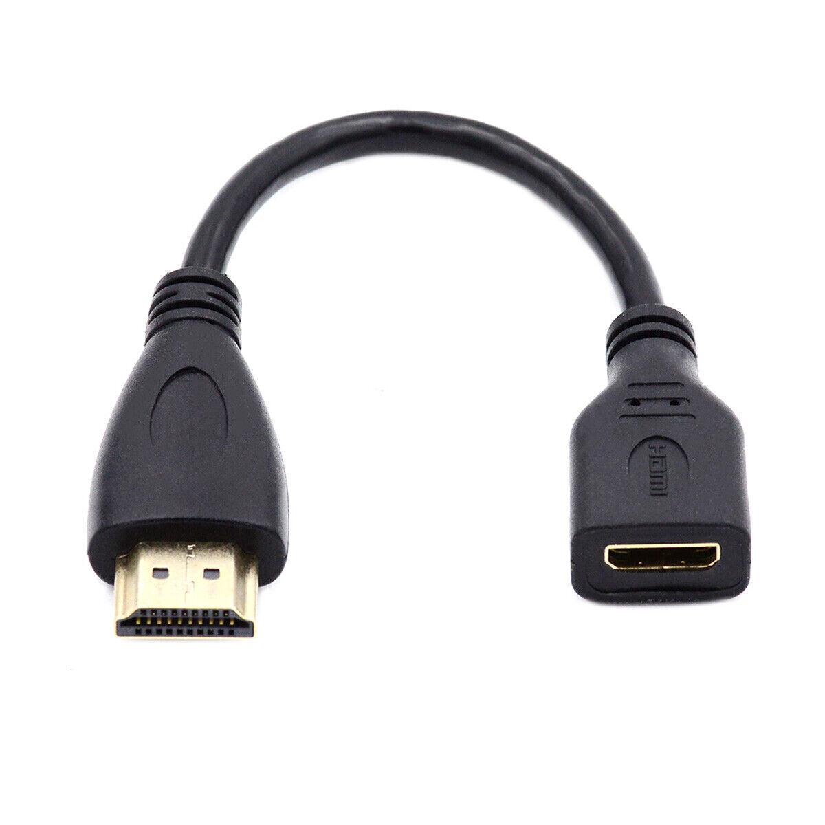 NFHK 15cm Mini HDMI Type-C Socket Female to HDMI Type-A  Adapter Extension Cable