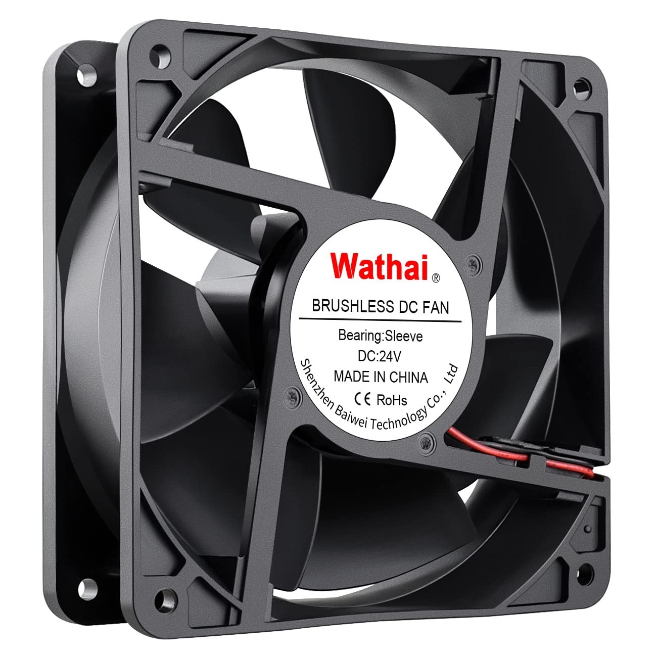120mm 24V Brushless DC Cooling Fan - High Airflow 3000RPM for DIY Welding, RV In