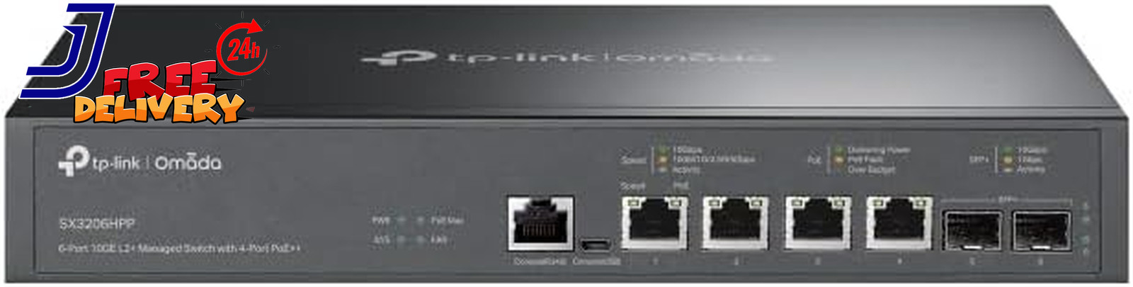 Omada SX3206HPP, 6 Port 10G L2+ Managed Poe Switch
