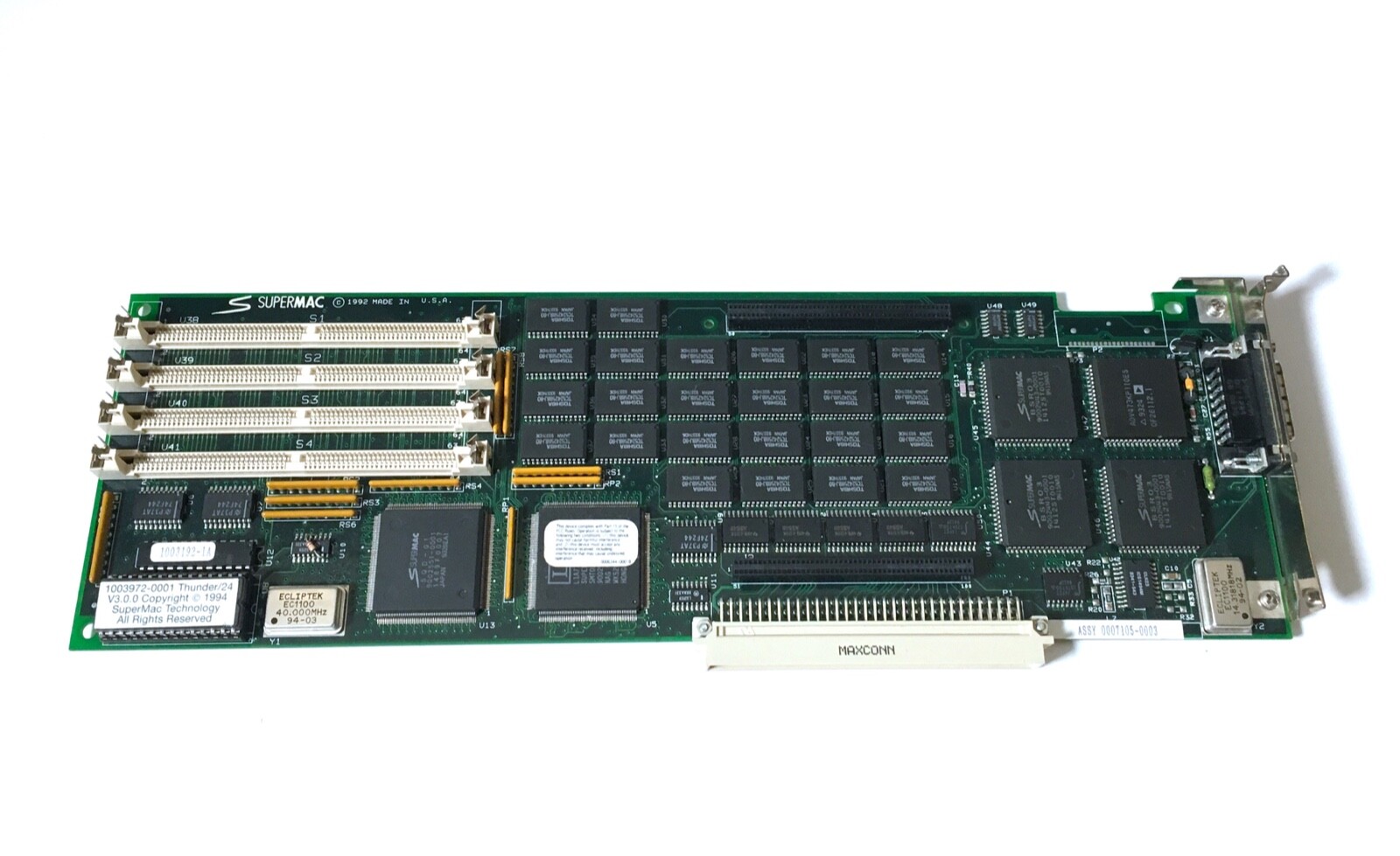 ***SuperMac Thunder/24 Nubus Video Card  VERSION 3 ROM MACINTOSH SUPER RARE***