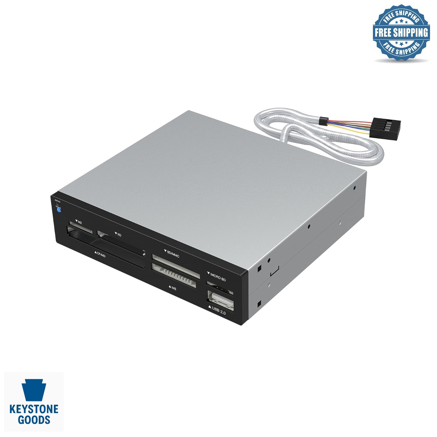 74-in-1 Internal Card Reader with USB for SD, Micro SD, CF, MS - High-Speed T...