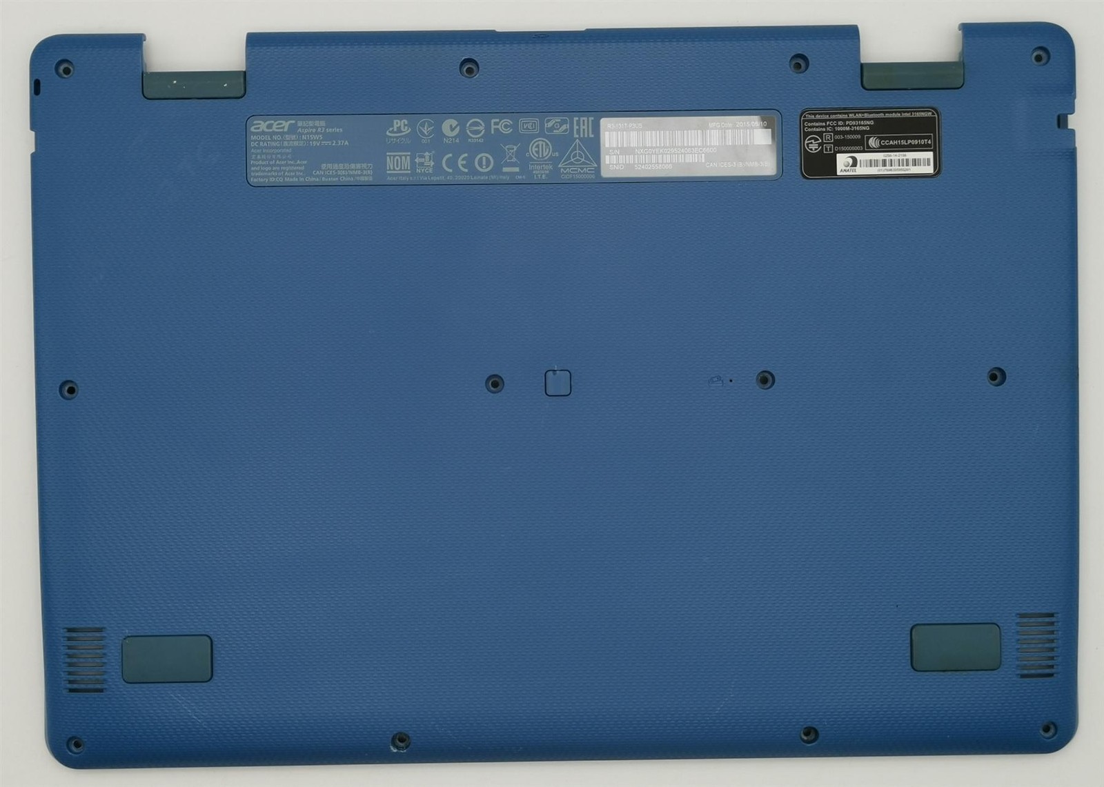 Acer Aspire R3-131T Bottom Base Cover Blue 60.G0YN1.001