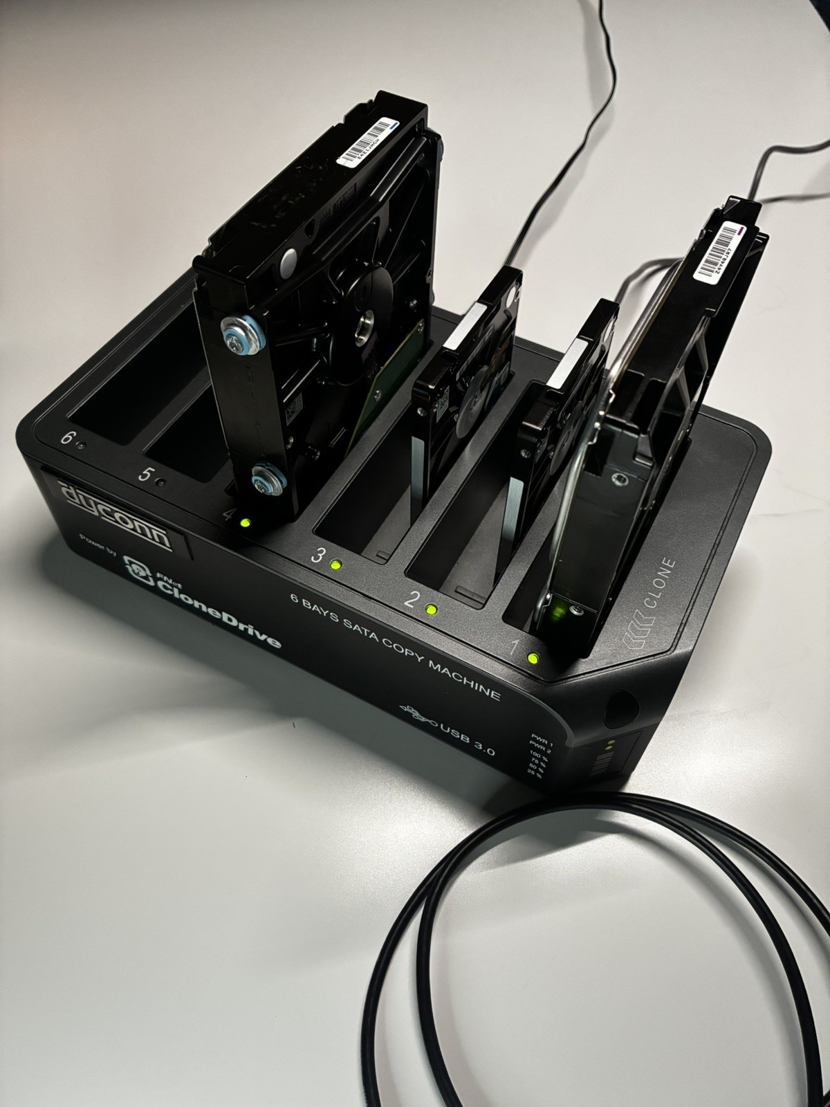 Dyconn Dubbler Dock Pro+ USB 3.0 6-Bay 1:5 HDD Duplicator 2.5/3.5 Inch