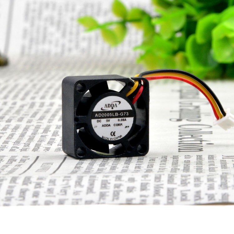 For ADDA AD2005LB-G73 5V 0.08A 20*20*10mm 3Pin Precision Instrument Cooling Fan