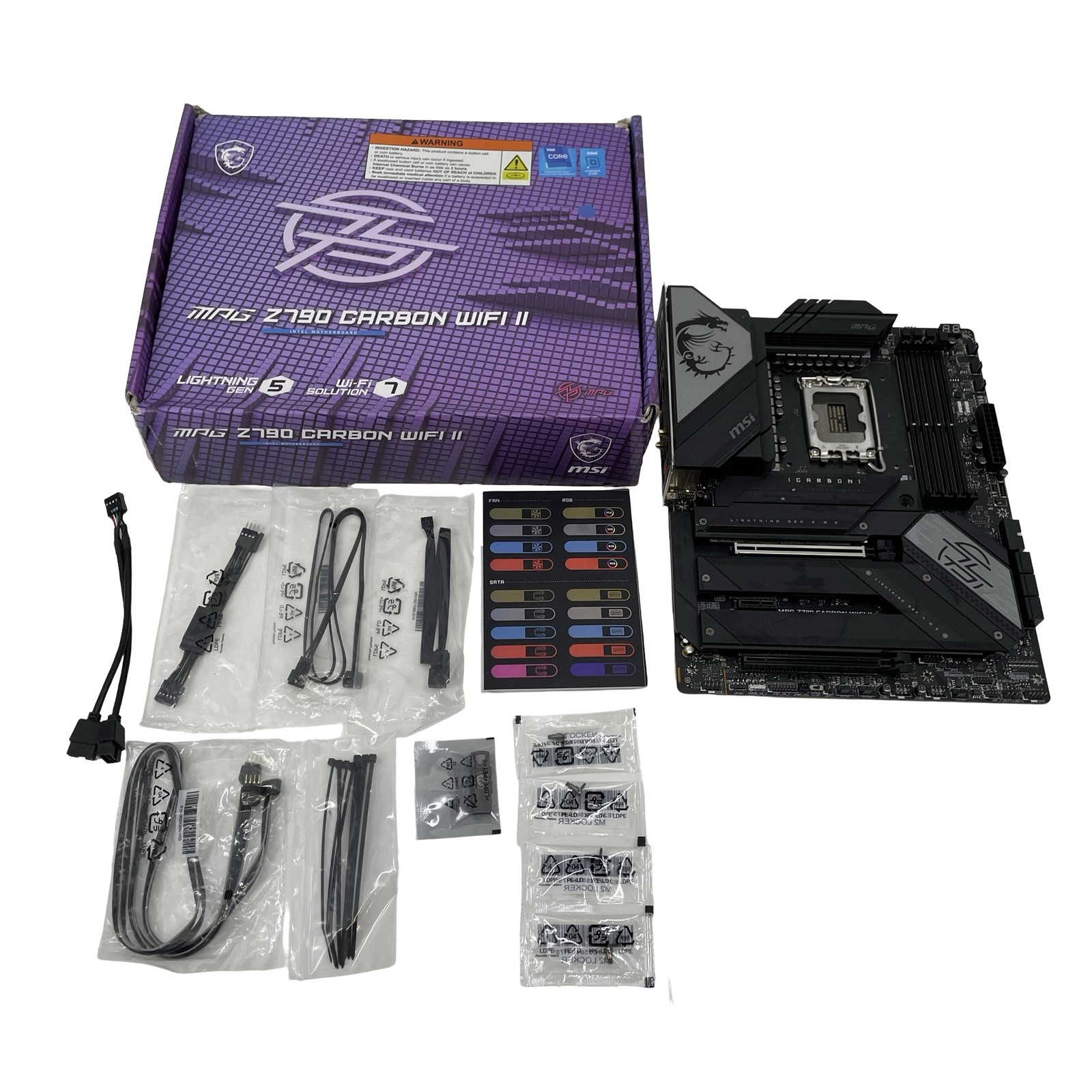 FOR PARTS MSI MPG Z790 Carbon WiFi II Gaming LGA 1700 Motherboard #P0639
