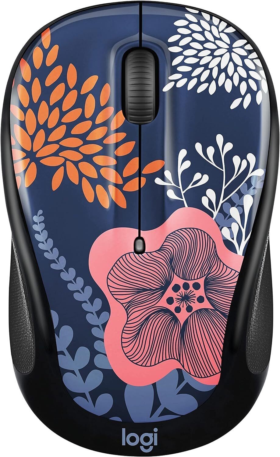 Logitech M317C Wireless Mouse, Precise Control, Easy Navigation - Forest Floral