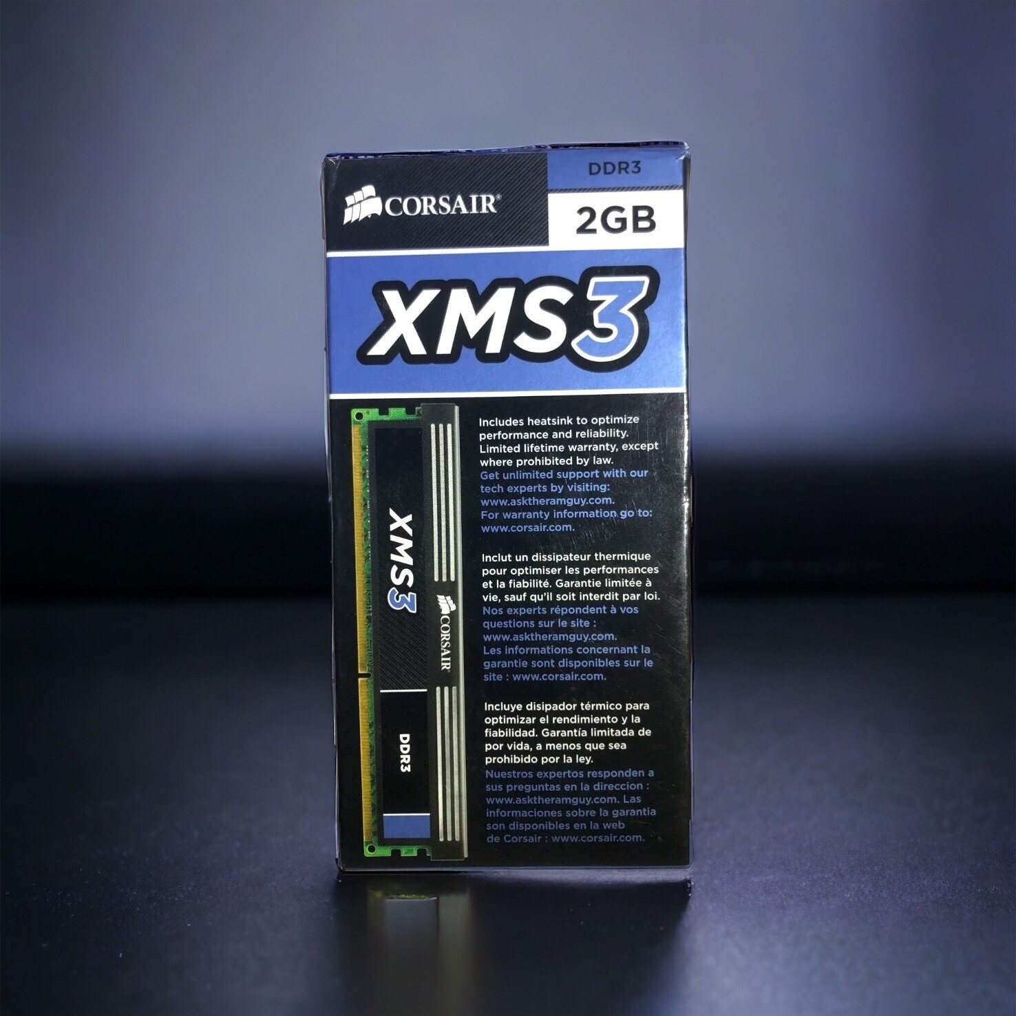 Corsair XMS3 2GB (1x2GB) RAM PC3-10600 DDR3-1333MHz SDRAM computer memory PC sti