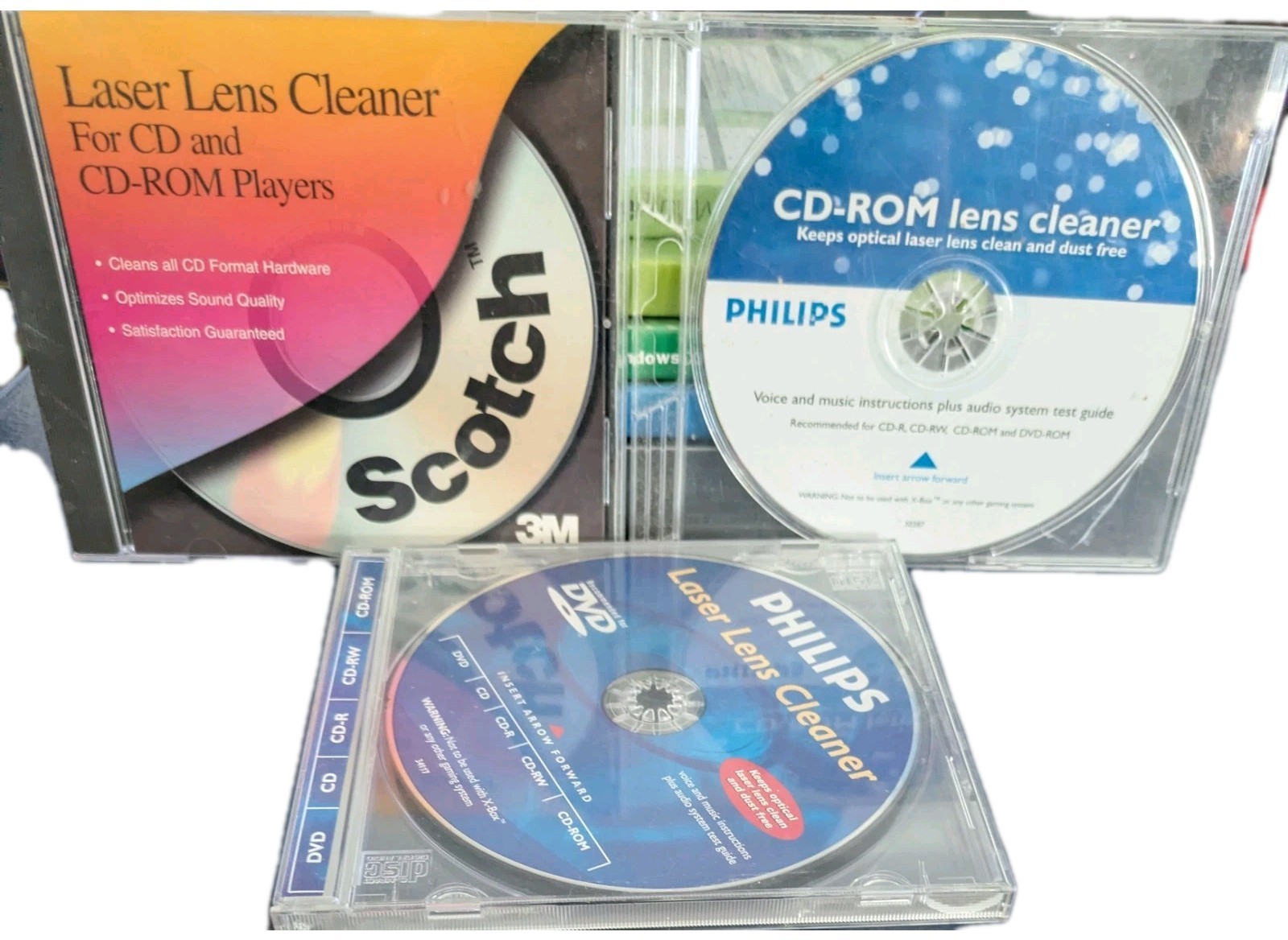 Vintage PC Software Lot & Laser Lens Cleaners - Webroot, System...