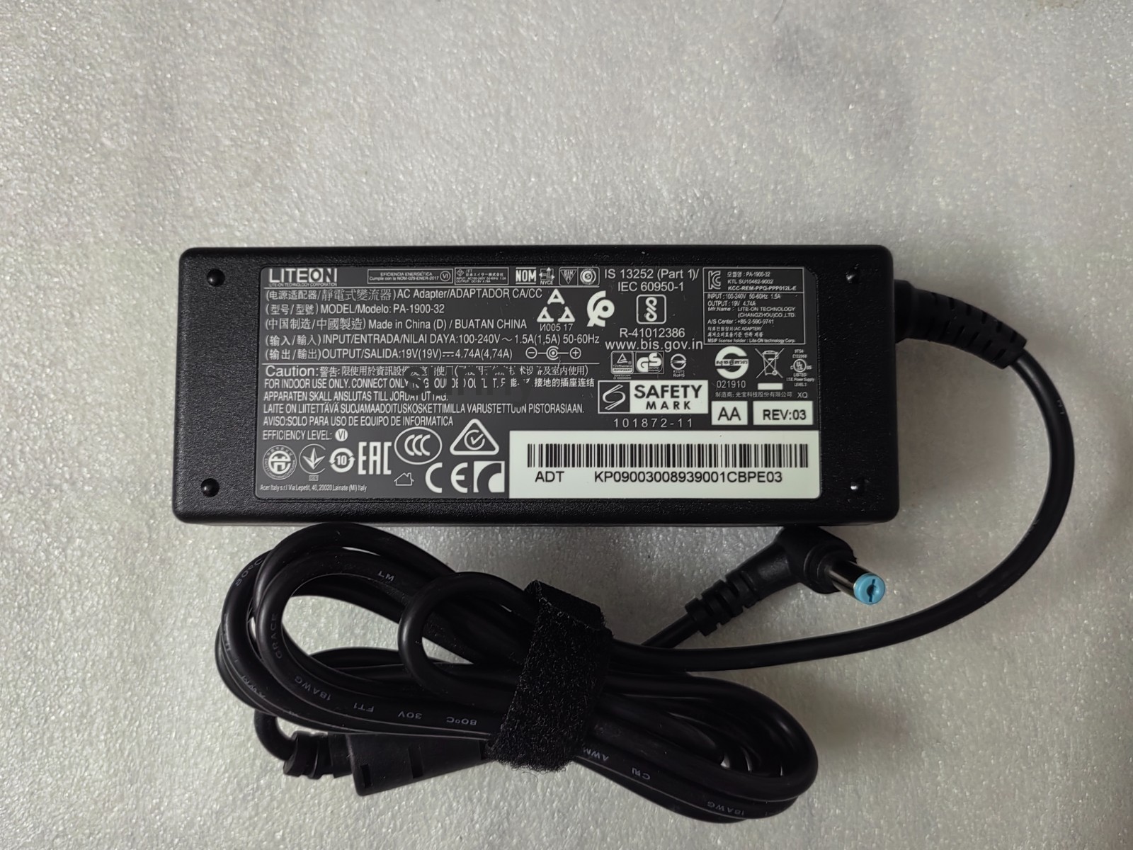 Genuine LITEON PA-1900-32 19V 4.74A For Acer Aspire Z24 23.8”AIO PC 90W Charger