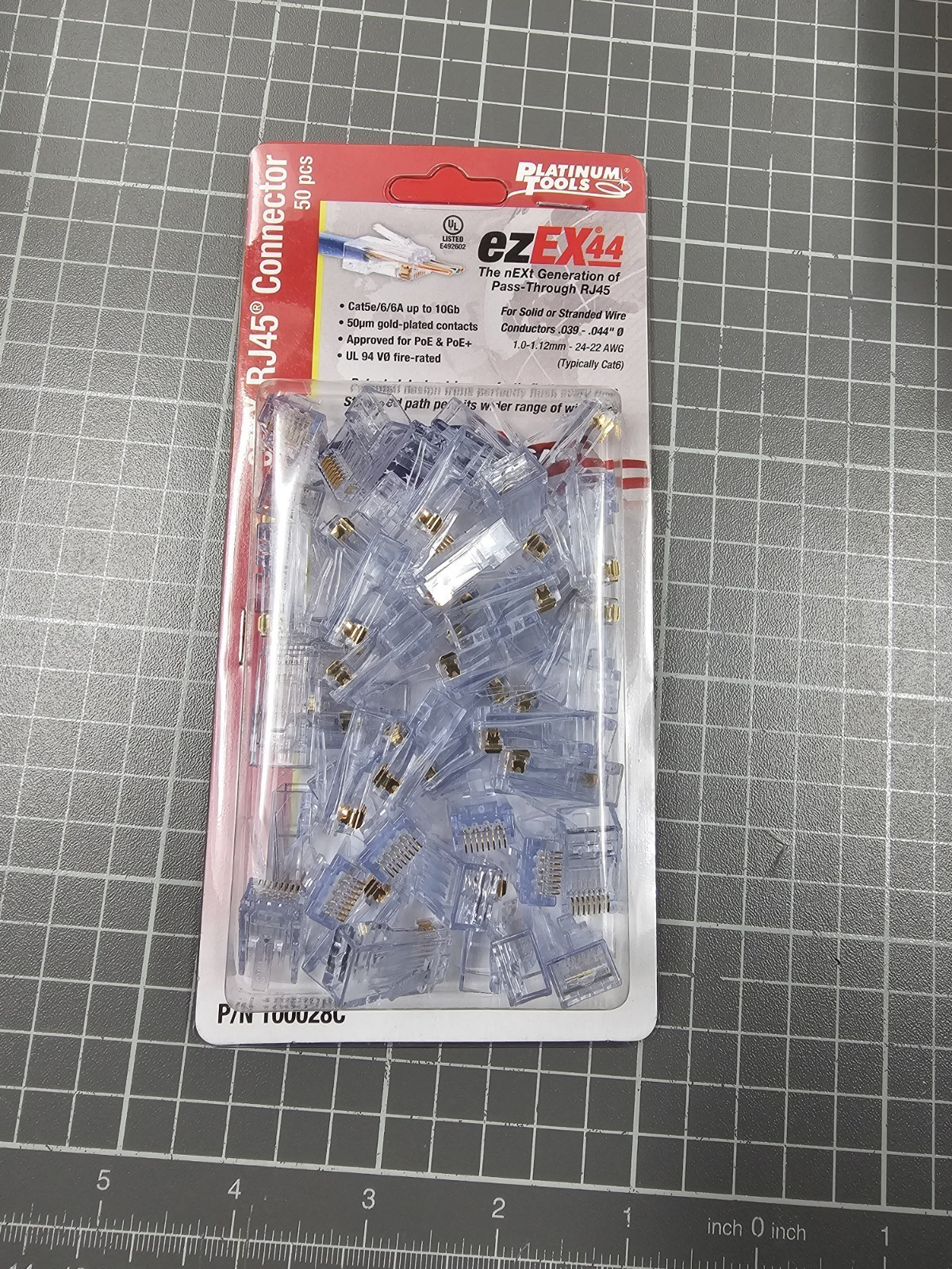 Platinum Tools 100028C ezEX-RJ45 ezEX44 Pass-Through Cat5e/6/6A Cable Connectors
