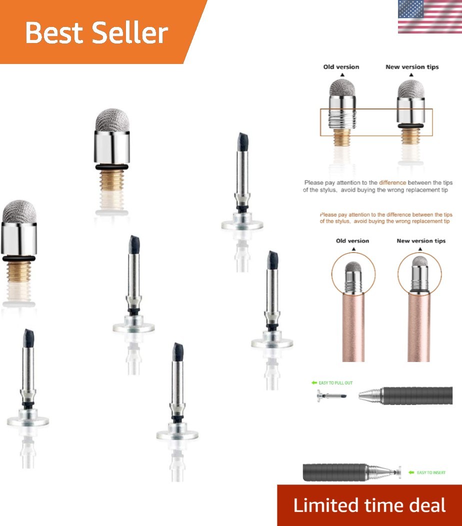 Upgraded Replacement Stylus Tips - 7 Pack for Capacitive Pens, Easy Installation