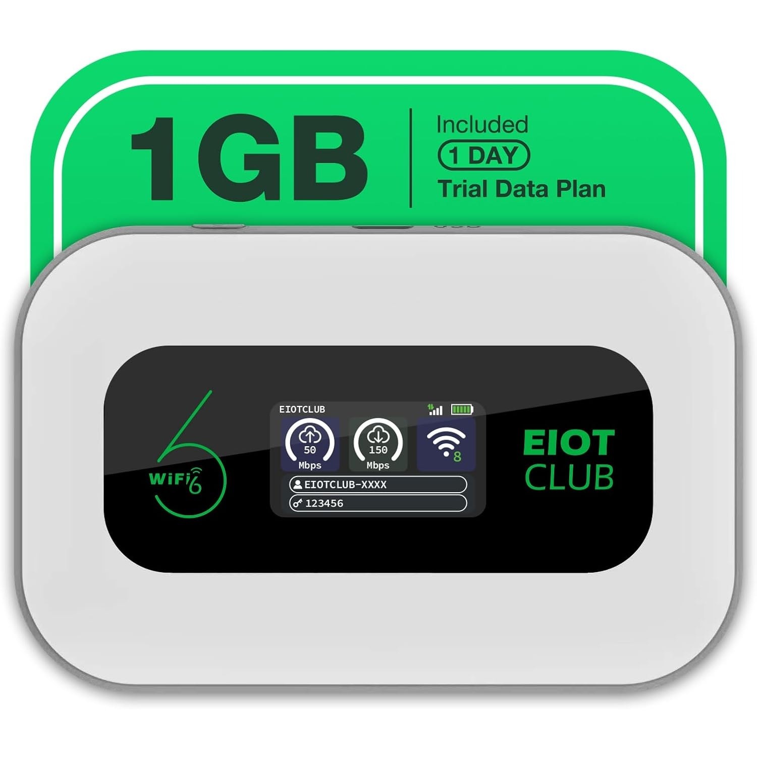 EIOTCLUB 4G LTE Portable WiFi Hotspot Prepaid No Contract 32 Devices 3000mAh