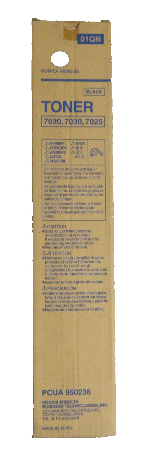 Konica Minolta 7020 7030 7025 01QN Black Toner Cartridge Genuine New 