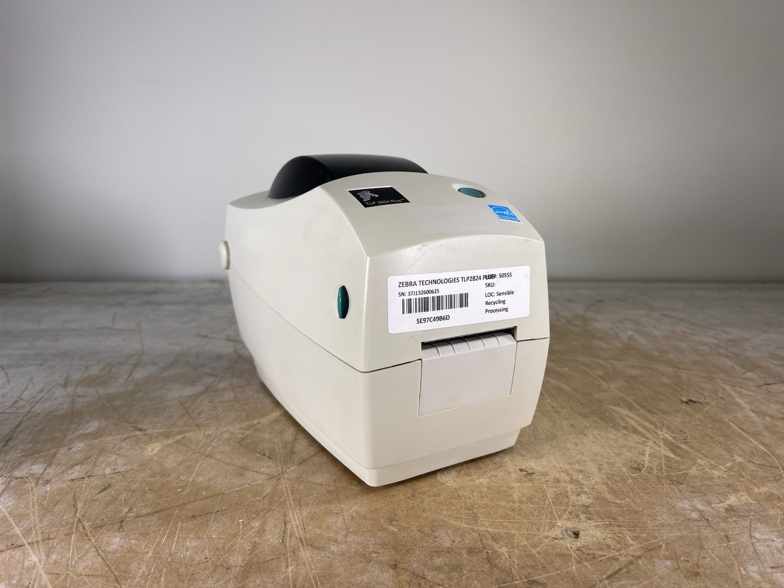 ZEBRA TECHNOLOGIES TLP2824 282P-101510-000 PLUS THERMAL LABEL PRINTER