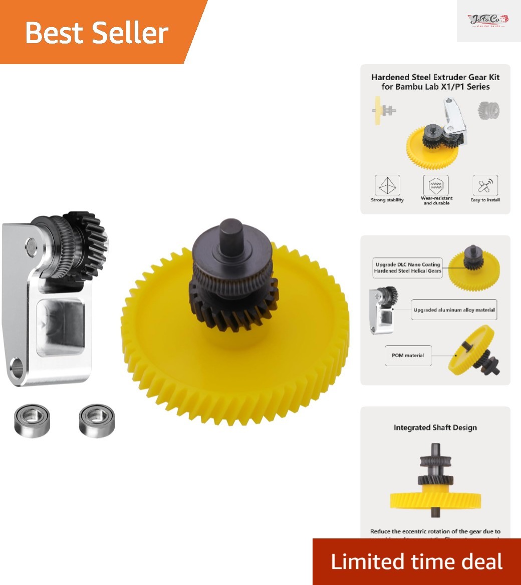 High-Performance Extruder Gear Kit for Bambu X1/P1 Series - Filament Versatile