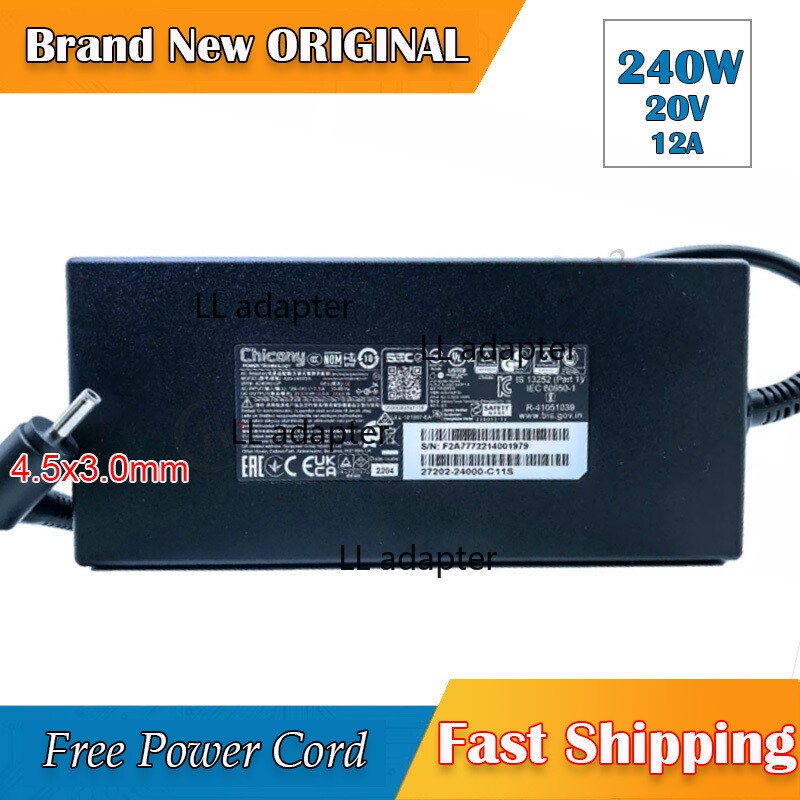 Gigabyte Aorus 16X 9KG 9SG 2024 Genuine 20V 240W AC Adapter Laptop Charger