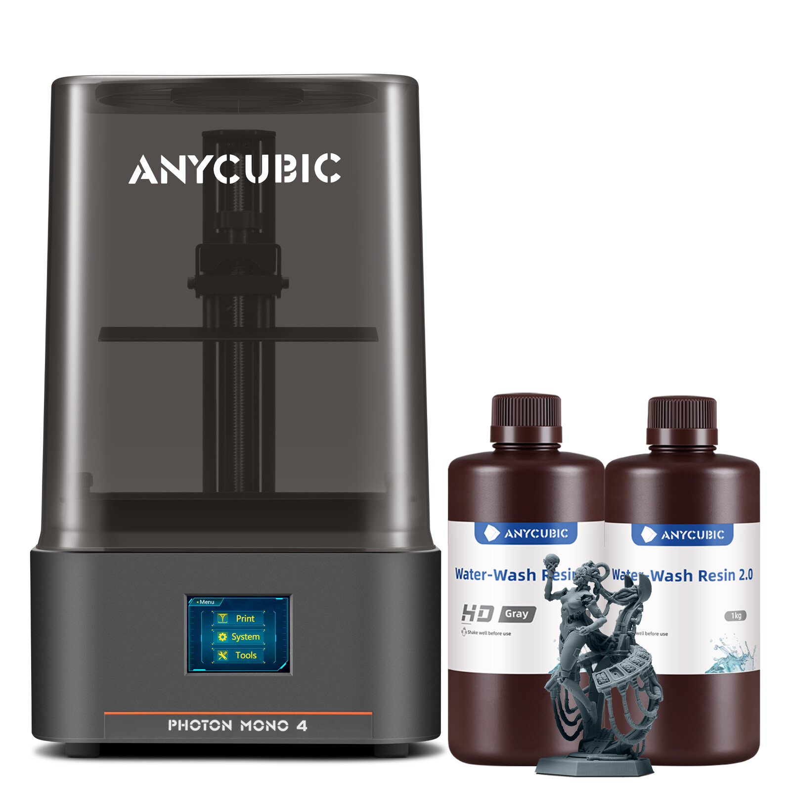 ANYCUBIC Photon Mono 4 EB Version 10K 3D Printer Resin 7'' Mono Screen+2KG Resin