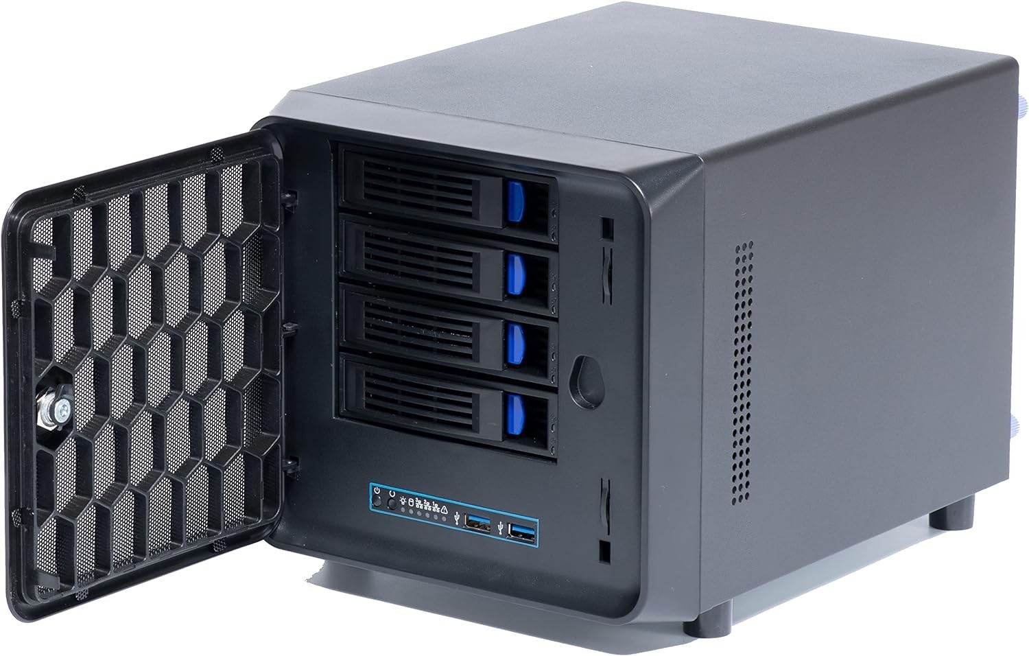 4+1 Bay DIY NAS Case ITX Motherboard Flex PSU Hot Swap 3.5 2.5 SATA USB