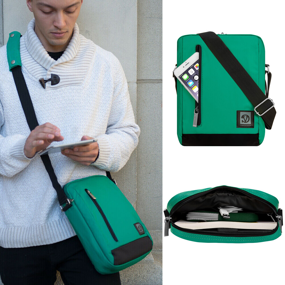 For 10" iPad Pro 11 / iPad Air 5 Nylon School Laptop Case Tablet Crossbody Bag