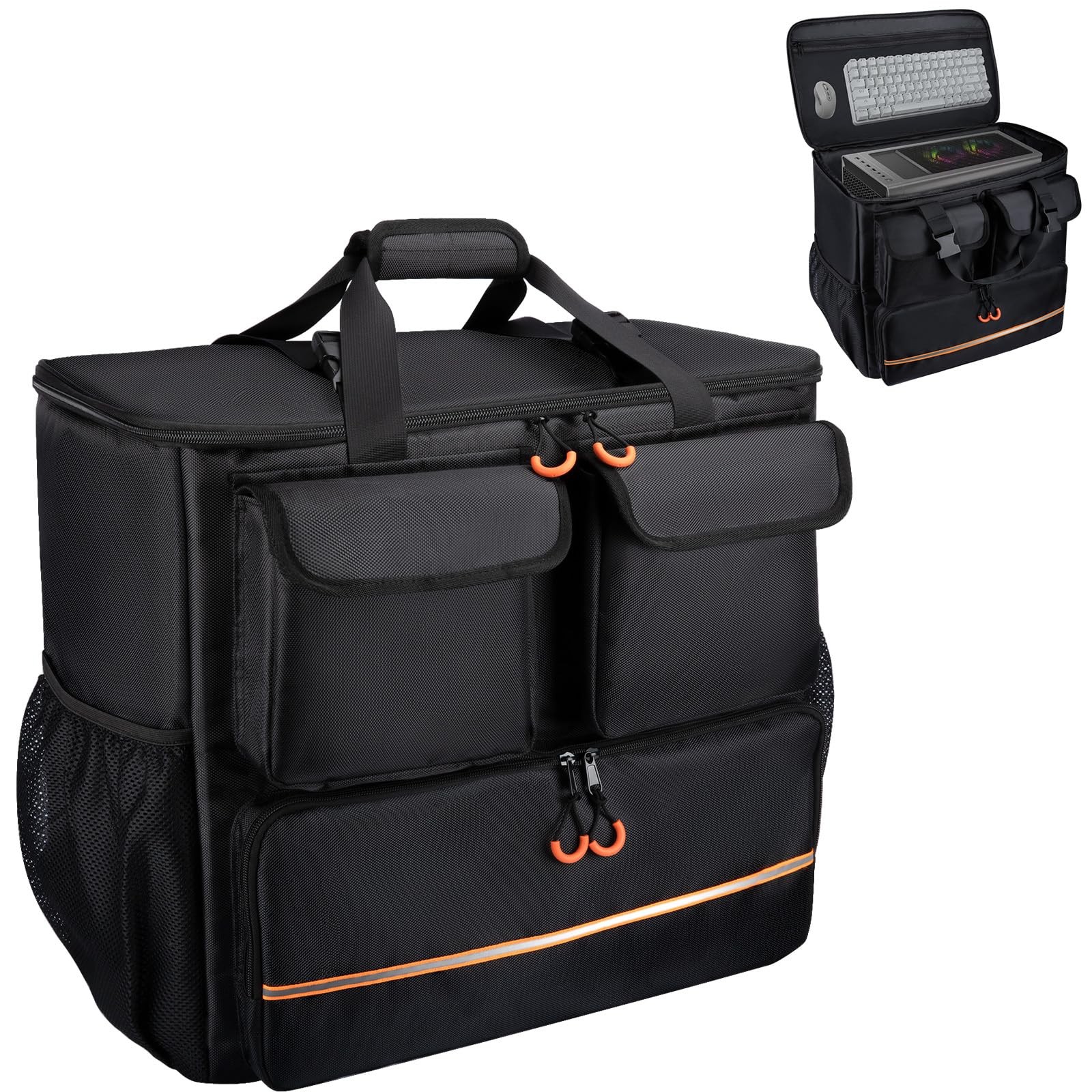 Computer Desktop Mid Tower Large Carrying Case, PC Travel Case for Computer f...