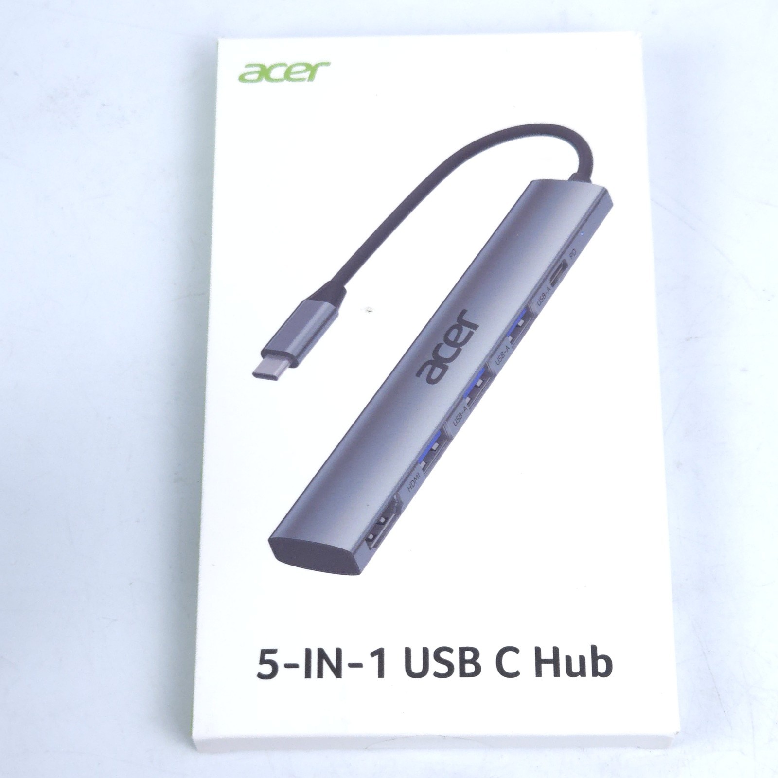 Acer 5 in 1 USB C Hub with 4K HDMI, 100W Power Delivery, 3 USB A Data Ports, ...