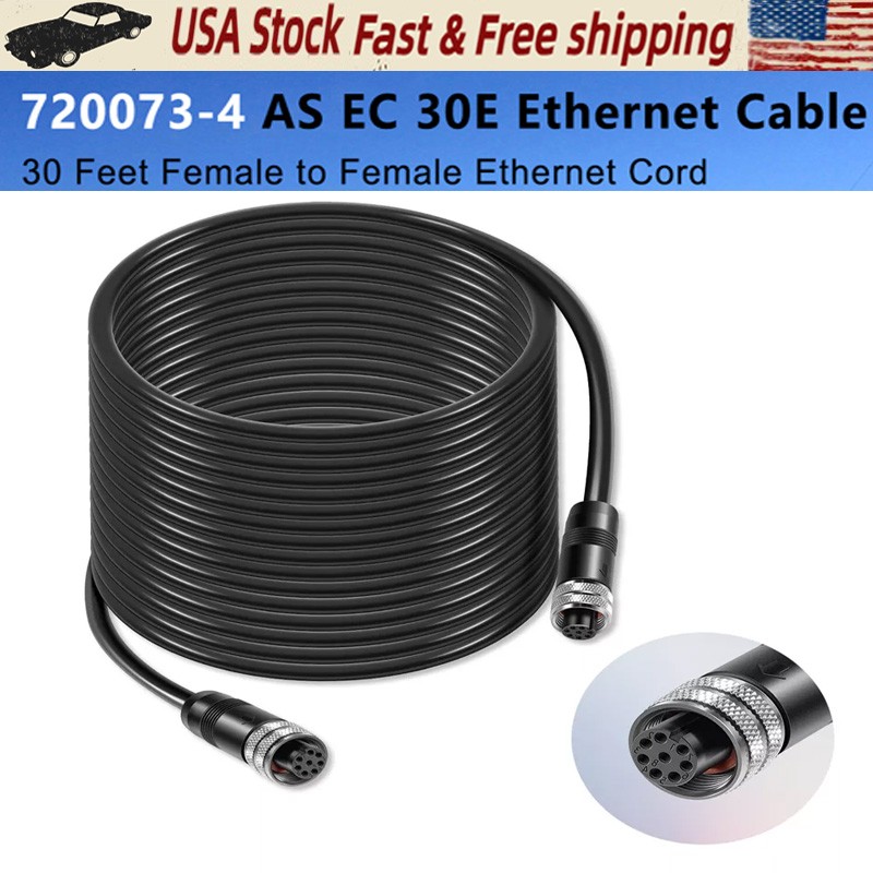 720073-4 30 Feet Ethernet Cable AS EC 30E for Humminbird,Helix, APEX, SOLIX