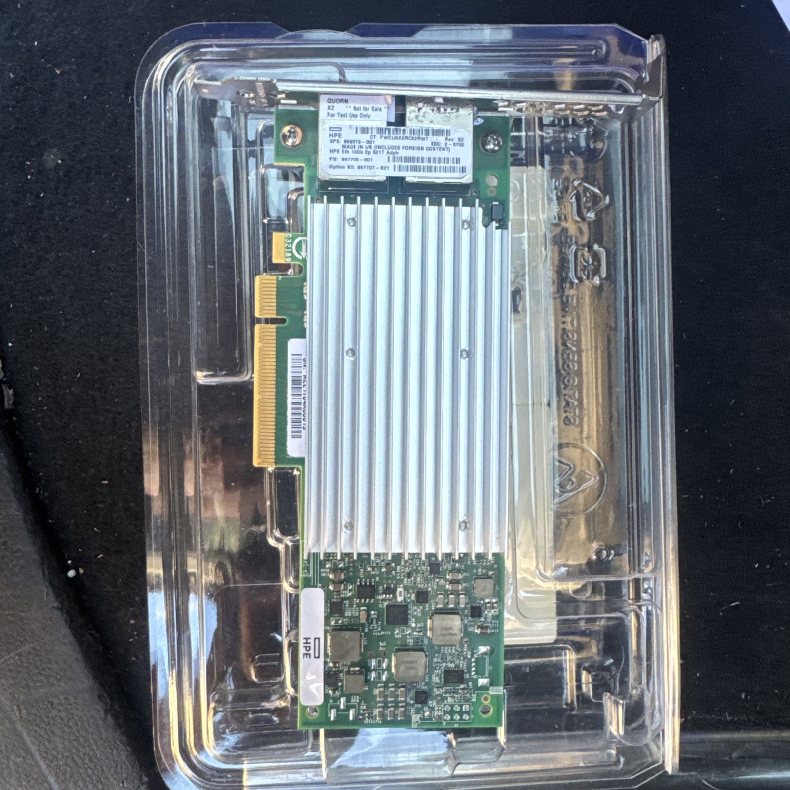HPE Ethernet 10Gb 2-Port 521T Adapter Spare 869573-001