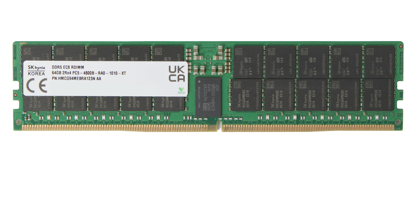 Lot of Memory - 8 SK Hynix 64GB DDR5-4800 PC5-38400 ECC RDIMM HMCG94MEBRA123N AA
