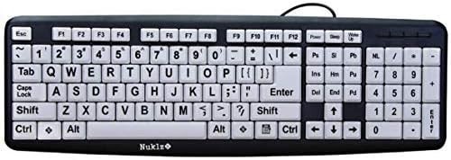 Nuklz N Magnus Large Print Computer Keyboard  Visually Impaired Keyboard High