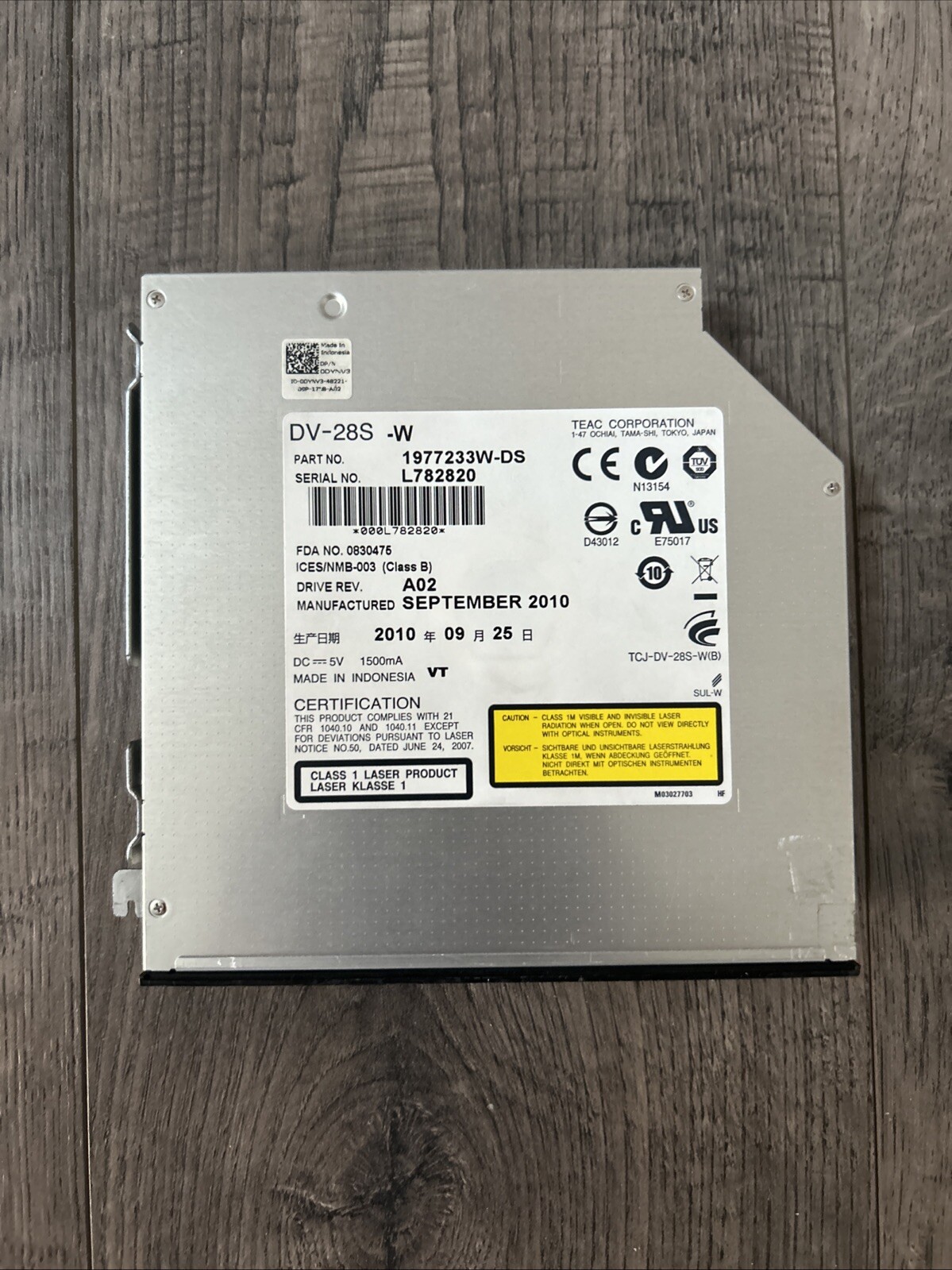 TEAC DV-28S-W Desktop/Laptop DVD-ROM Drive 1977233W-DB
