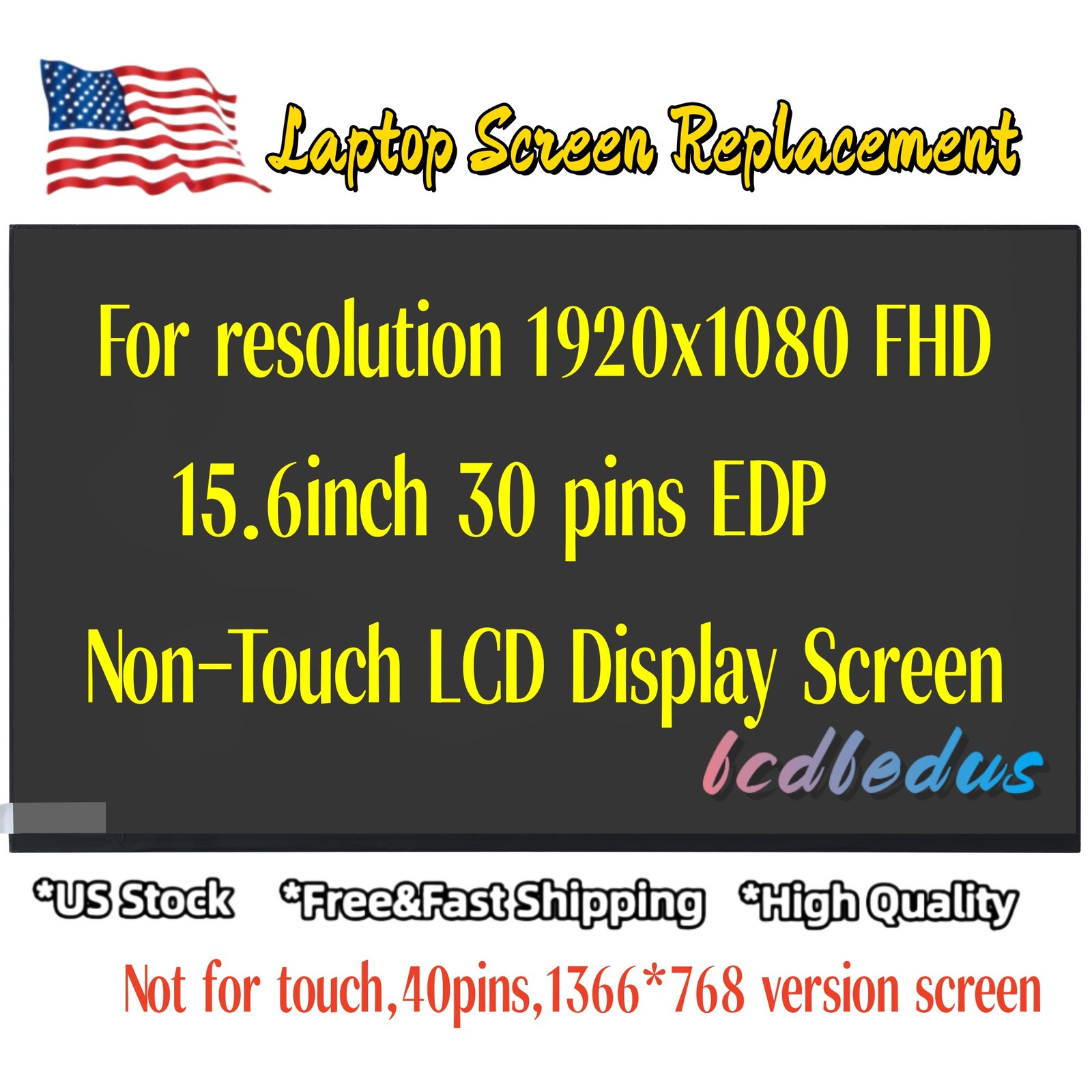 N156HCA-E5B fits N156HCA-E5A B156HAN02.5 NV156FHM-N4L N4H LCD FHD 30pins New LCD