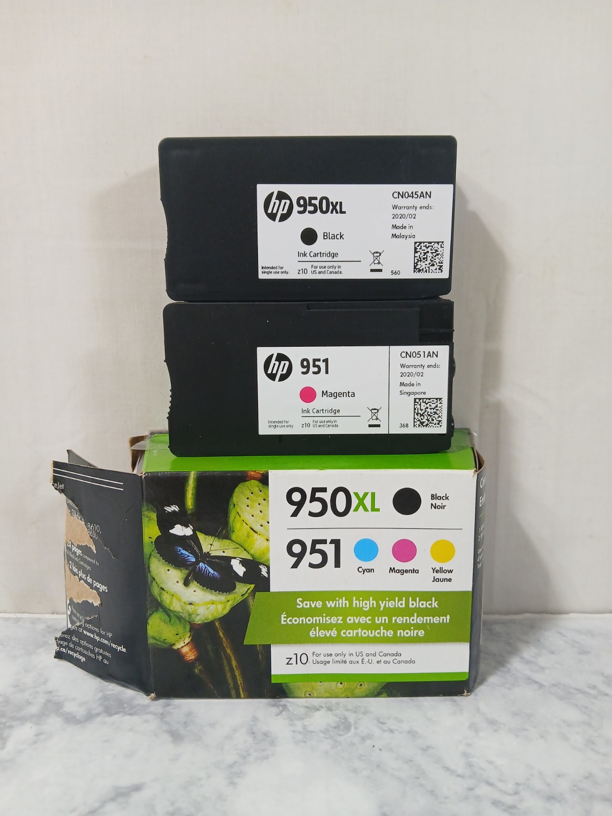 New Open Box HP 950XL/951 (C2P01FN) Black/Cyan/Magenta/Yellow Ink Cartridge