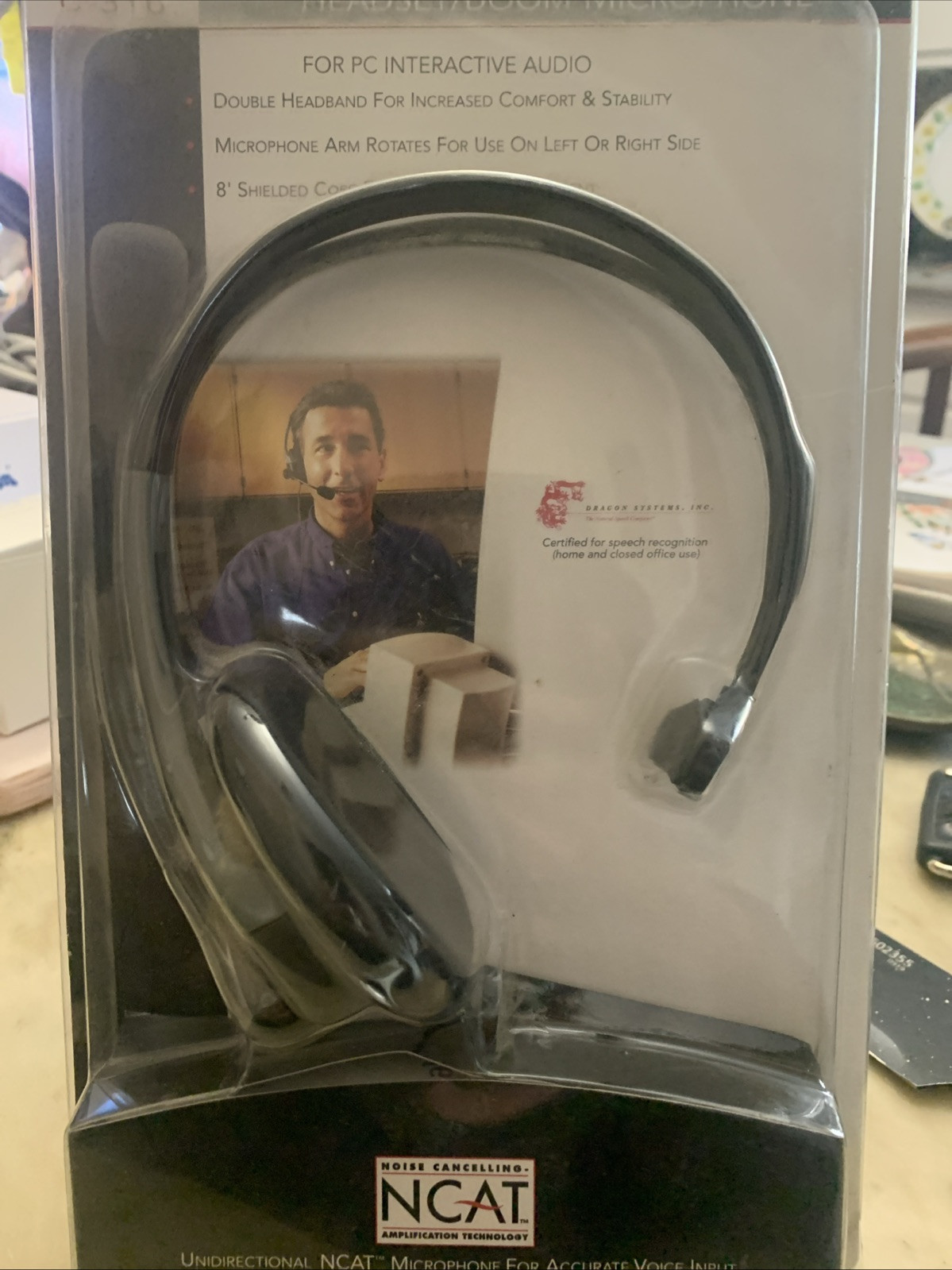 Labtec C-316 Black Headband Headsets w/ Boom Microphone PC Voice Access NEW