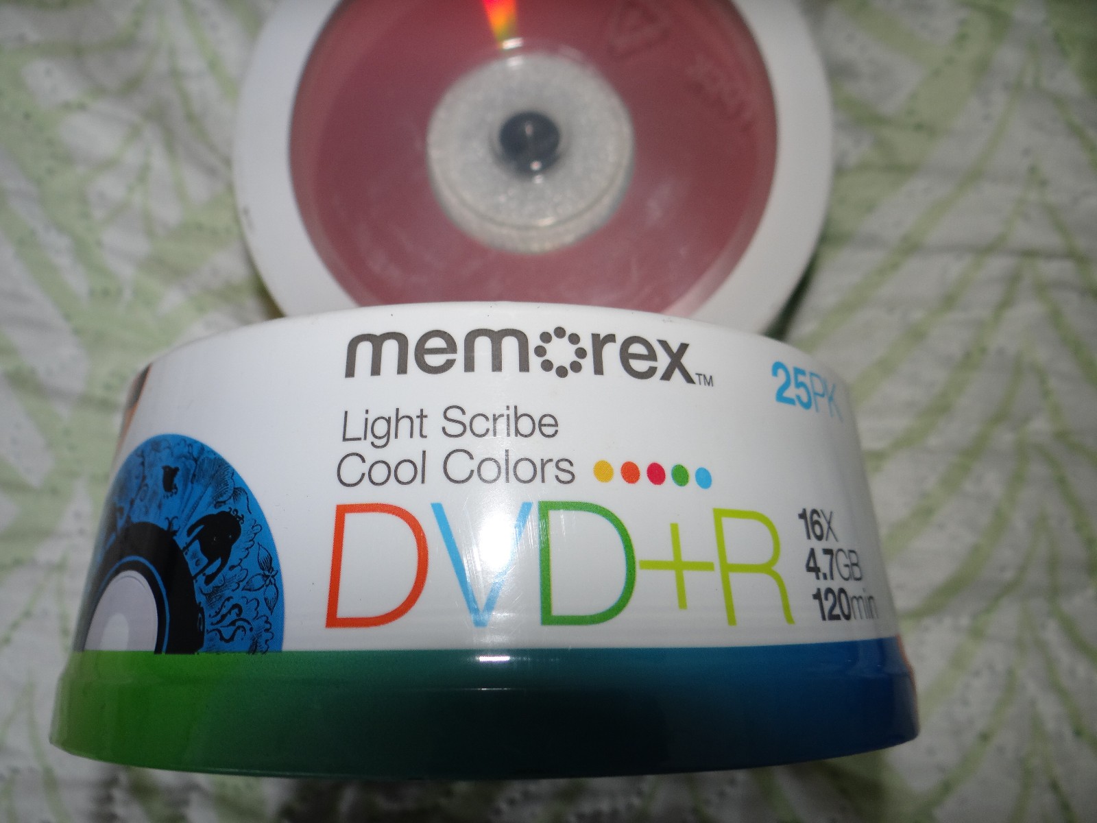 Memorex DVD+R Discs 25 Pk Lightscribe 16x 4.7GB 120min -- New Factory Sealed