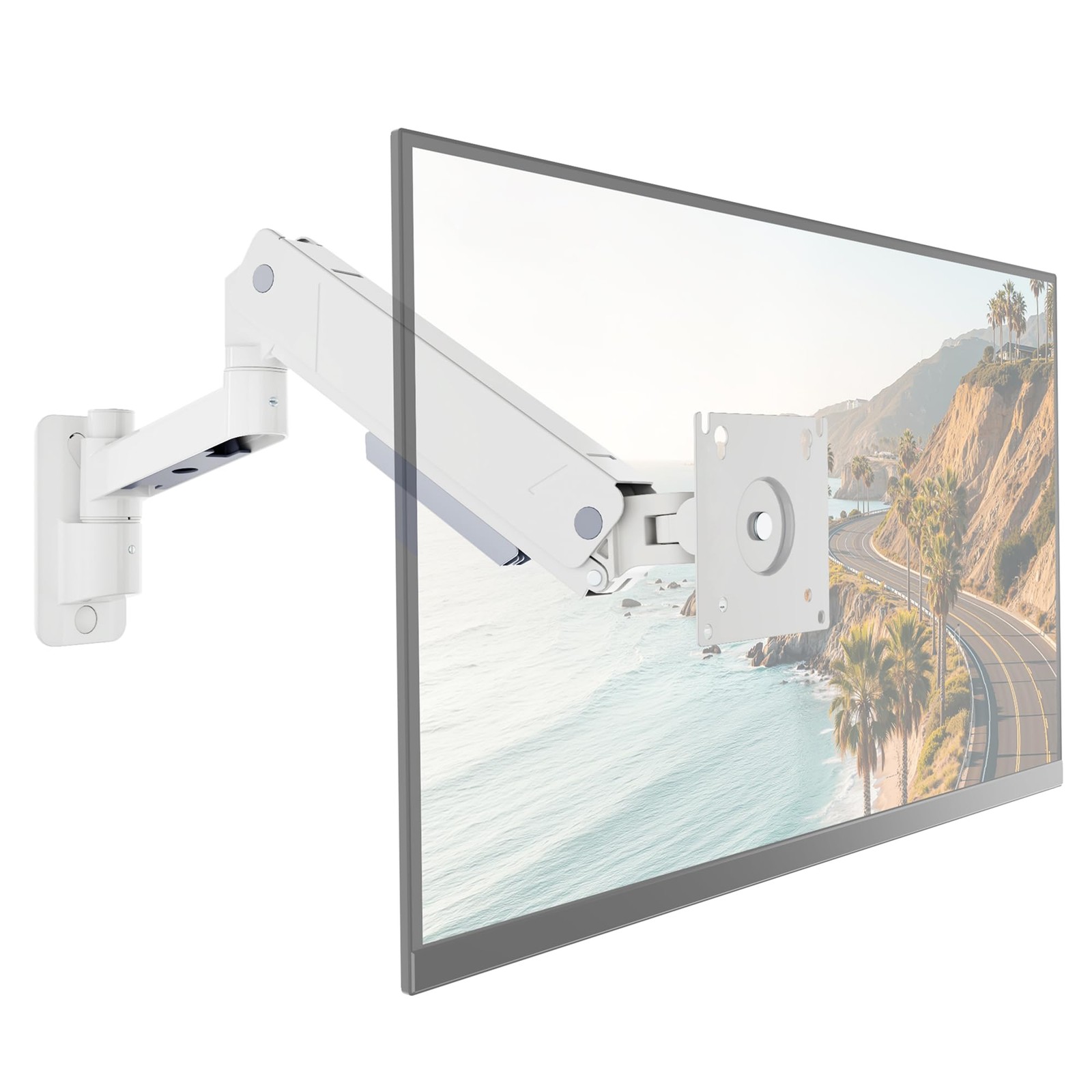 monTEK Single Monitor Wall Mount for 17 to 45 Inch Flat/Curved Screens, Heavy