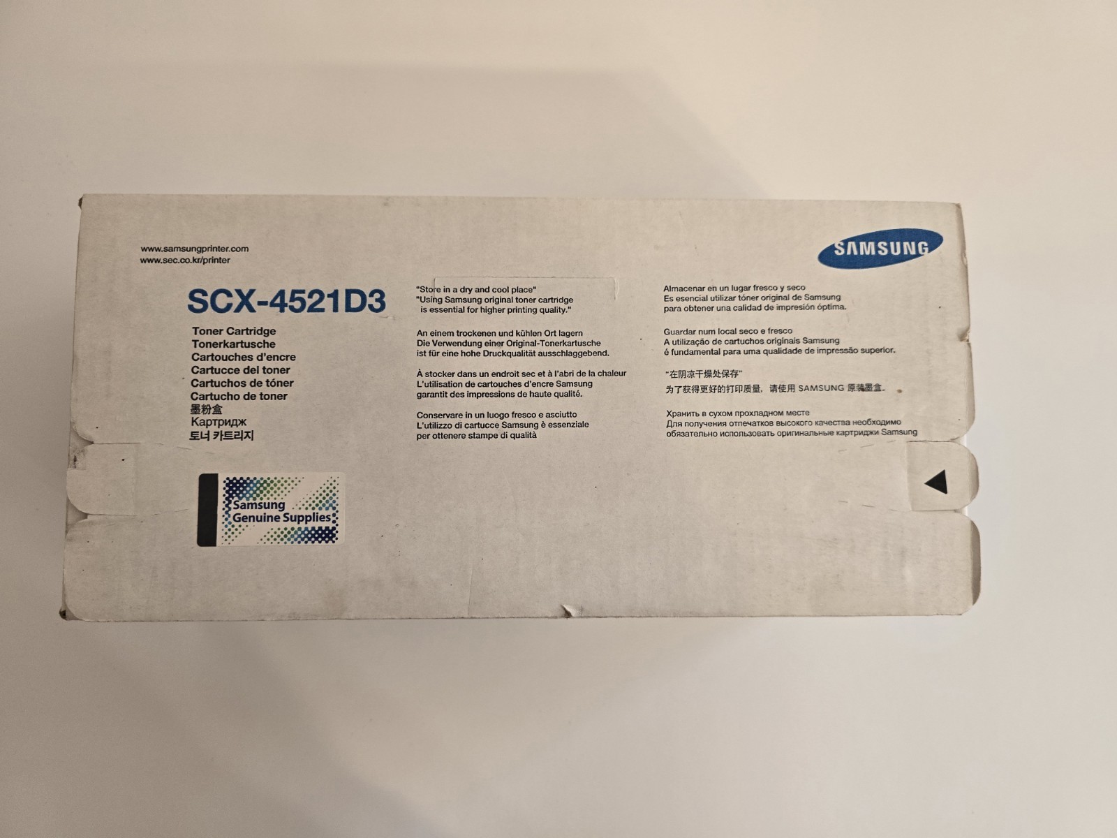 Samsung SCX-4521D3 Black Toner Cartidge Genuine OEM New In Box