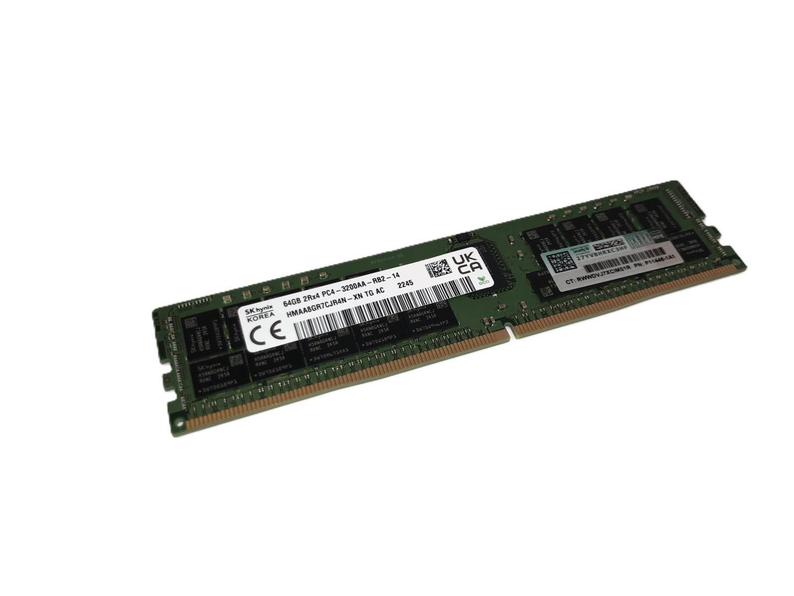 HPE SK Hynix 64GB PC4-3200AA Memory / P07650-B21 / HMAA8GR7CJR4N-XN / P11446-1A1