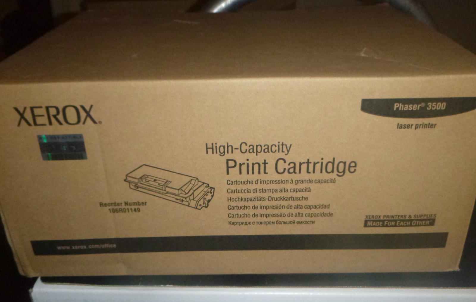 Genuine Xerox 106R01149 (106R1149) Black High-Yield Toner - NEW SEALED