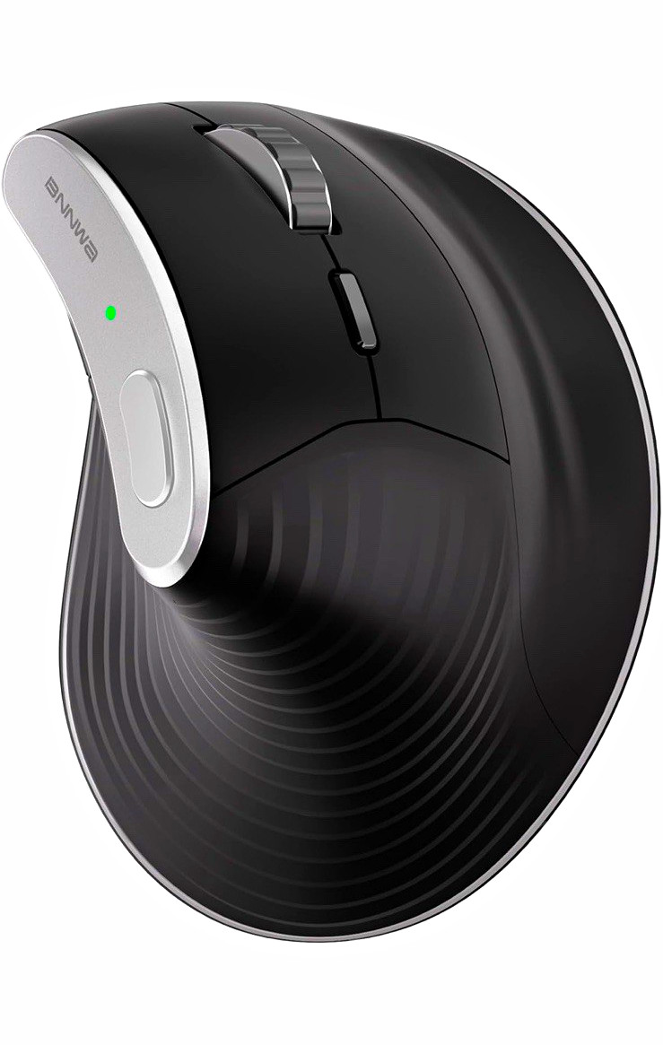 BNNW Wireless Bluetooth Ergonomic Vertical Optical Mouse 3600 DPI 6-Button